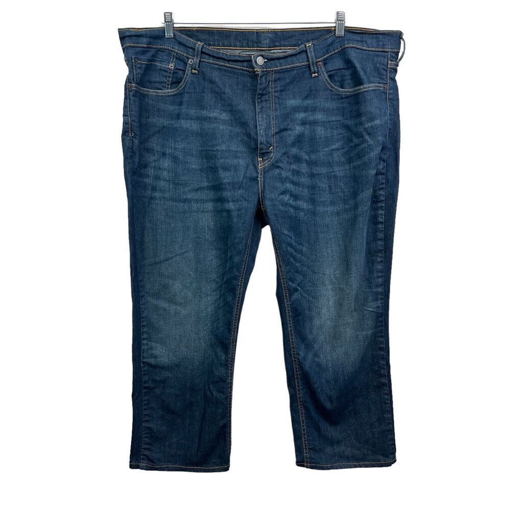 Levis Mens 541 Jeans Stretch Straight Leg 5 Pockets Blue Wash Size 46WX26L*